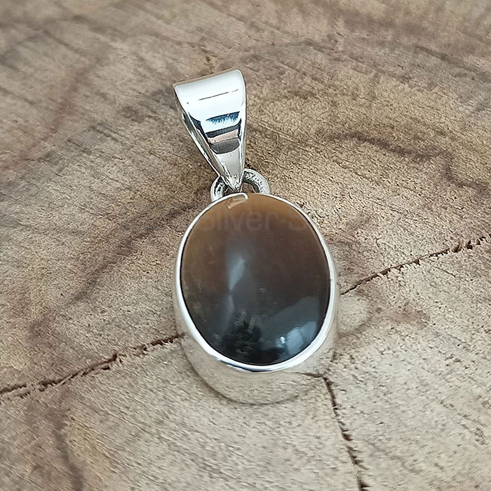 Tiger's Eye Gemstone Pendant In 925 Sterling Silver 925NSP10_1