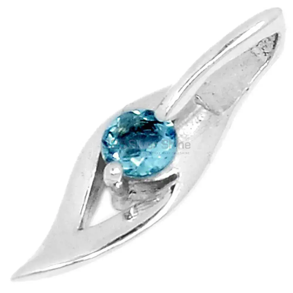 Top Quality 925 Fine Silver Pendants Suppliers In Blue Topaz Gemstone Jewelry 925SP280-5_0