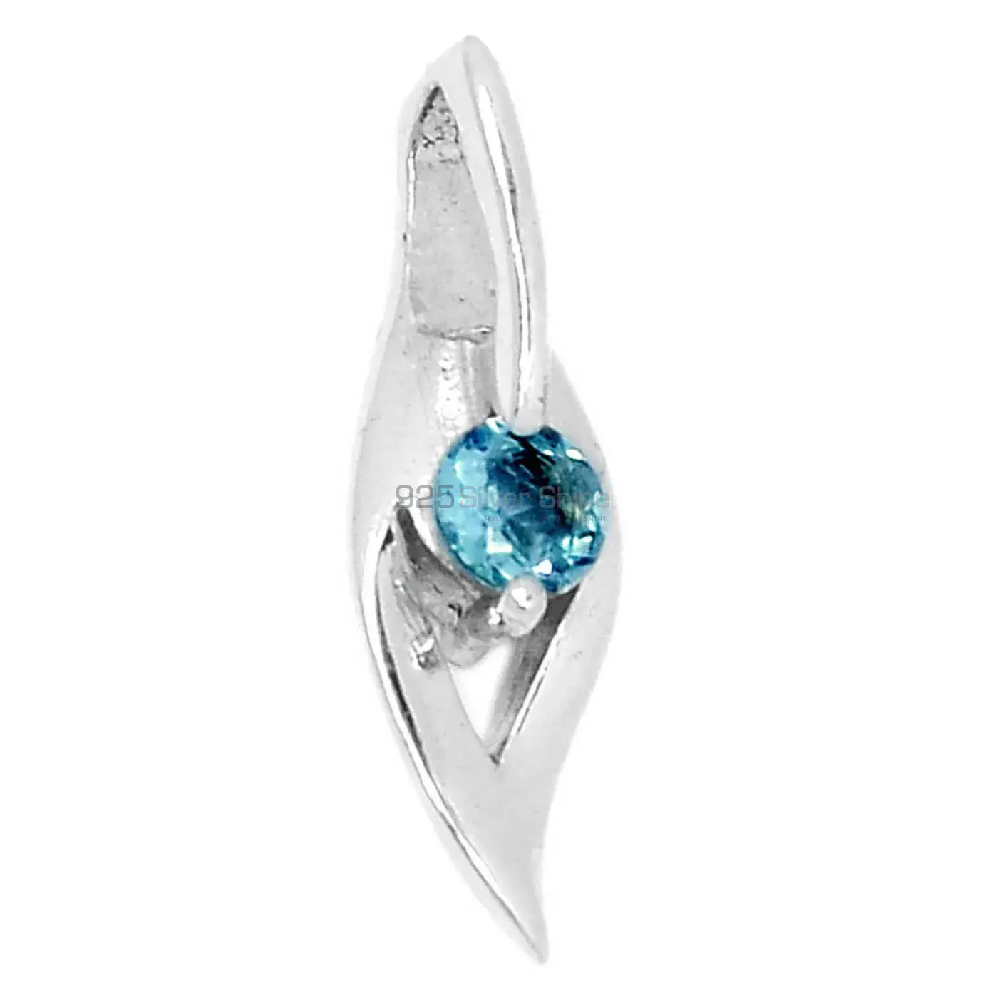 925 Fine Silver Pendants In Blue Topaz Gemstone Jewelry 925SP280-5_1
