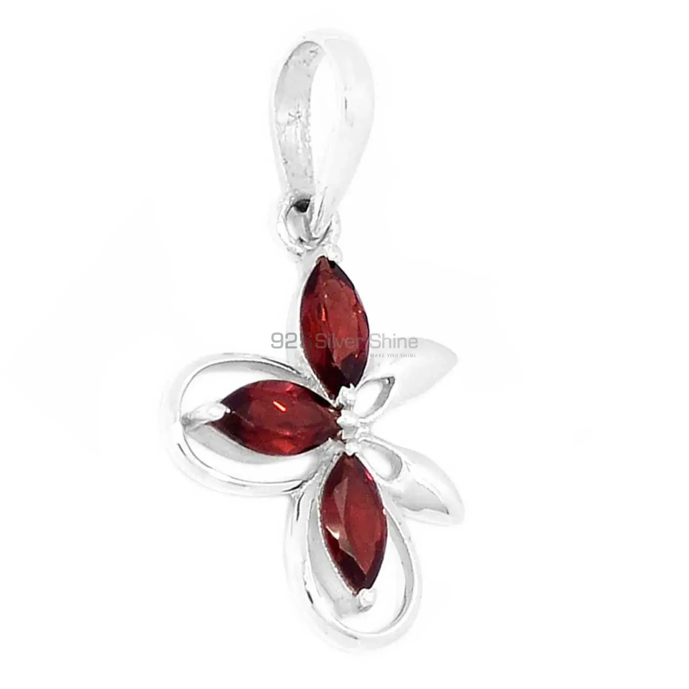 Top Quality 925 Fine Silver Pendants Suppliers In Garnet Gemstone Jewelry 925SP292-4_0