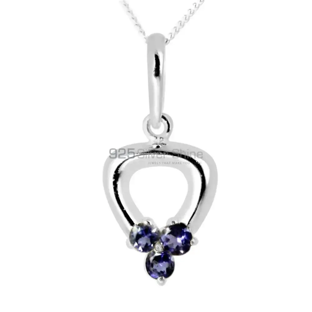925 Fine Silver Pendants In Iolite Gemstone Jewelry 925SP248-4_0