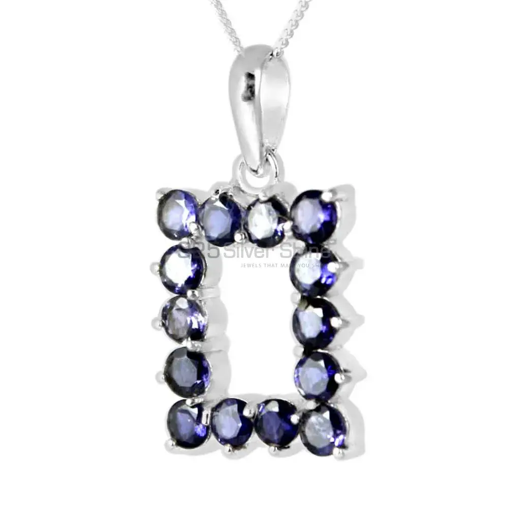 925 Fine Silver Pendants In Iolite Gemstone Jewelry 925SP255-5