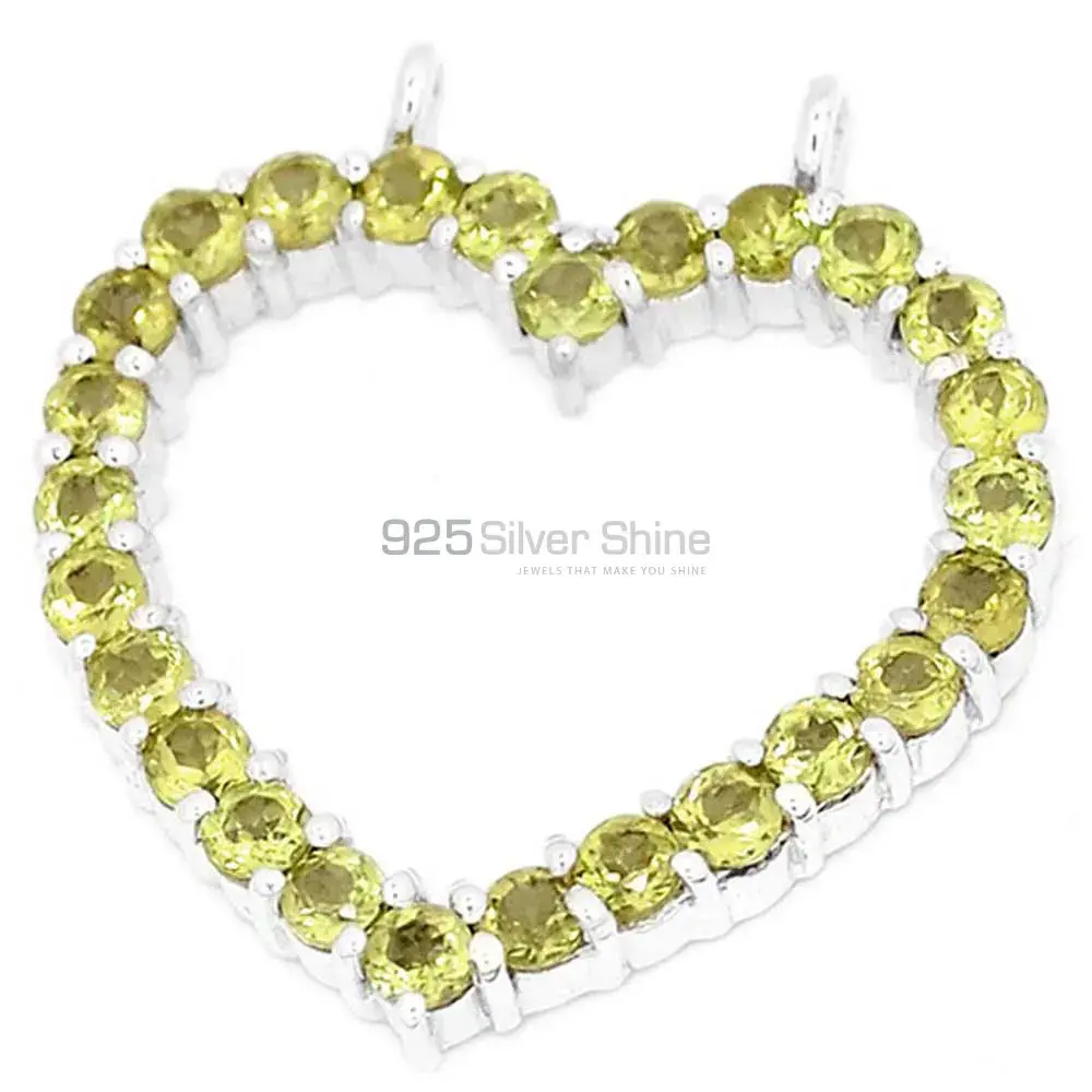 Top Quality 925 Fine Silver Pendants Suppliers In Lemon Quartz Gemstone Jewelry 925SP271-6_0