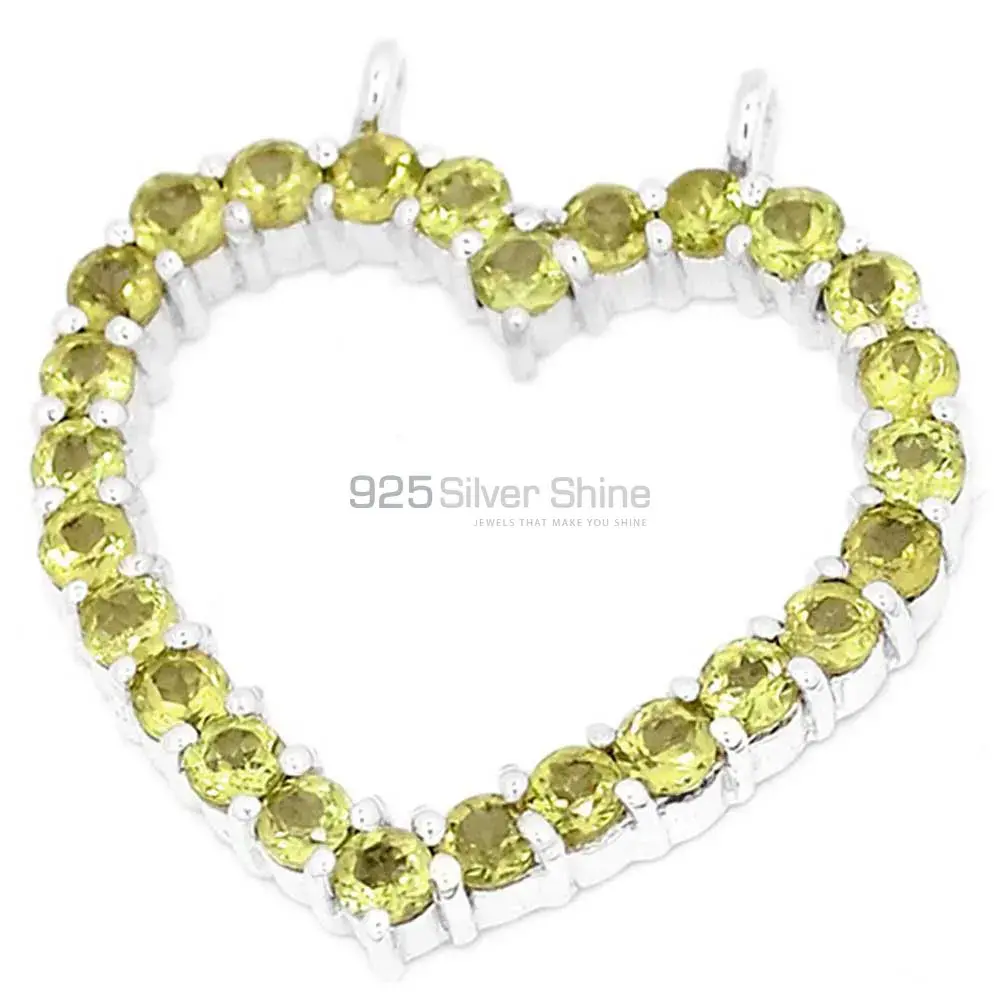 925 Fine Silver Pendants In Lemon Quartz Gemstone Jewelry 925SP271-6_1