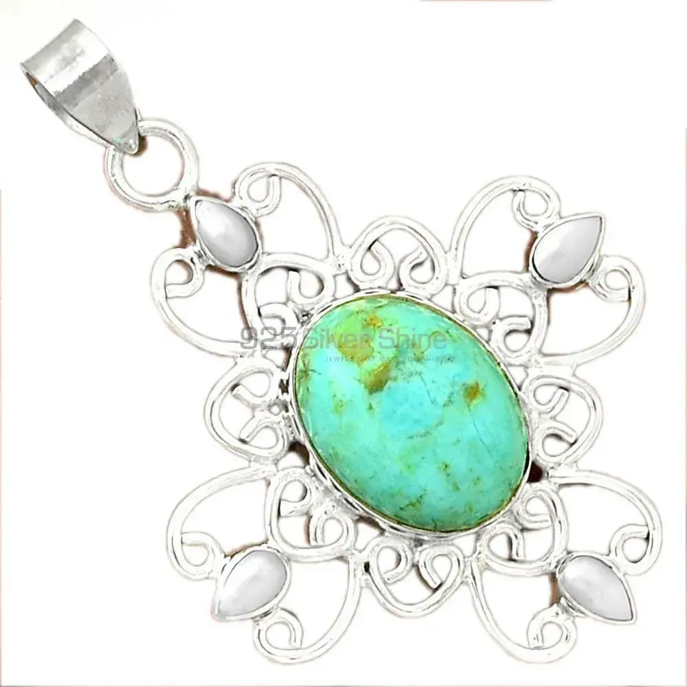 925 Fine Silver Pendants In Multi Gemstone Jewelry 925SP097-10_0