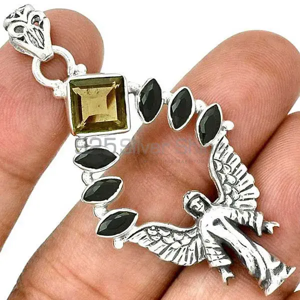 Top Quality 925 Fine Silver Pendants Suppliers In Multi Gemstone Jewelry 925SP51-2_0