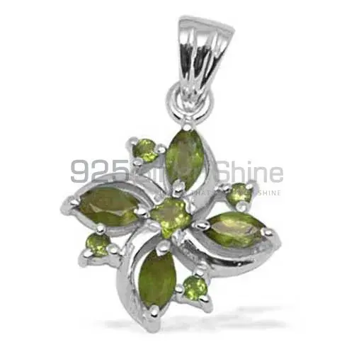 925 Fine Silver Pendants In Peridot Gemstone Jewelry 925SP1385