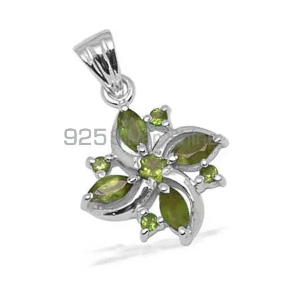 Top Quality 925 Fine Silver Pendants Suppliers In Peridot Gemstone Jewelry 925SP1385_0