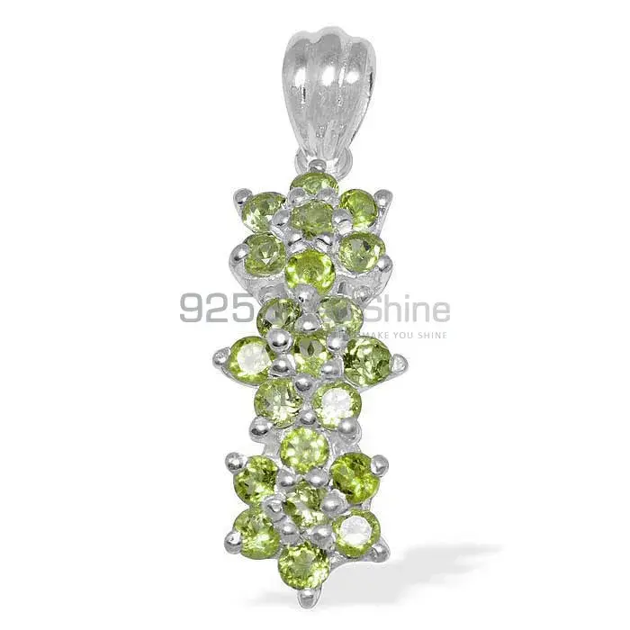 Top Quality 925 Fine Silver Pendants Suppliers In Peridot Gemstone Jewelry 925SP1485