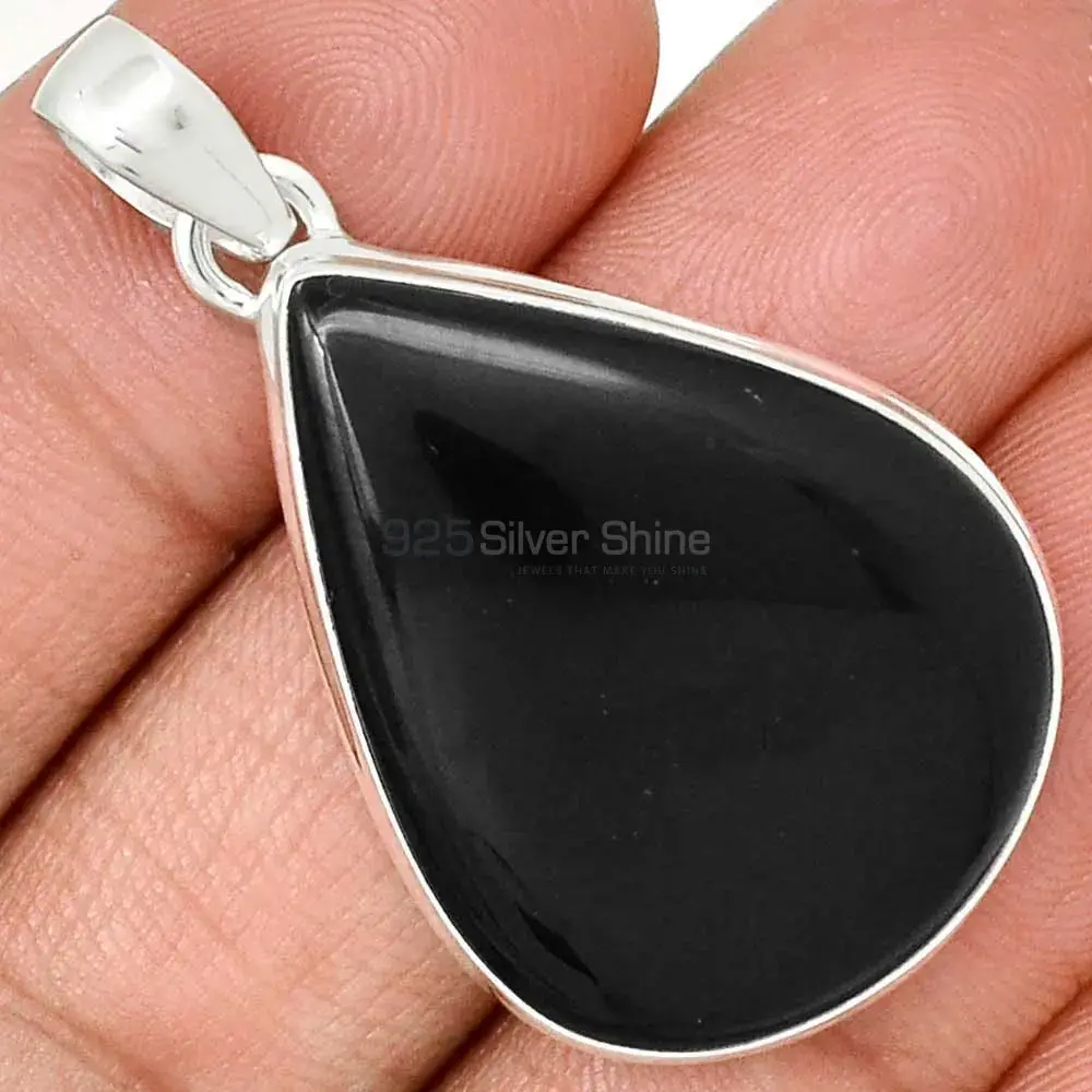 Top Quality 925 Fine Silver Pendants Suppliers In Black Onyx Gemstone Jewelry 925SP160_10