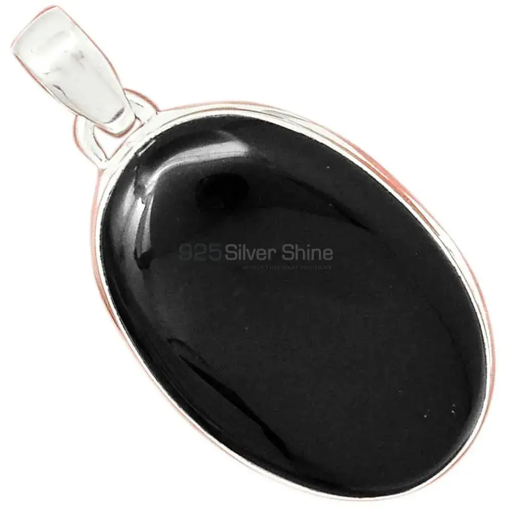 925 Fine Silver Pendants In Black Onyx Gemstone Jewelry 925SP160_15