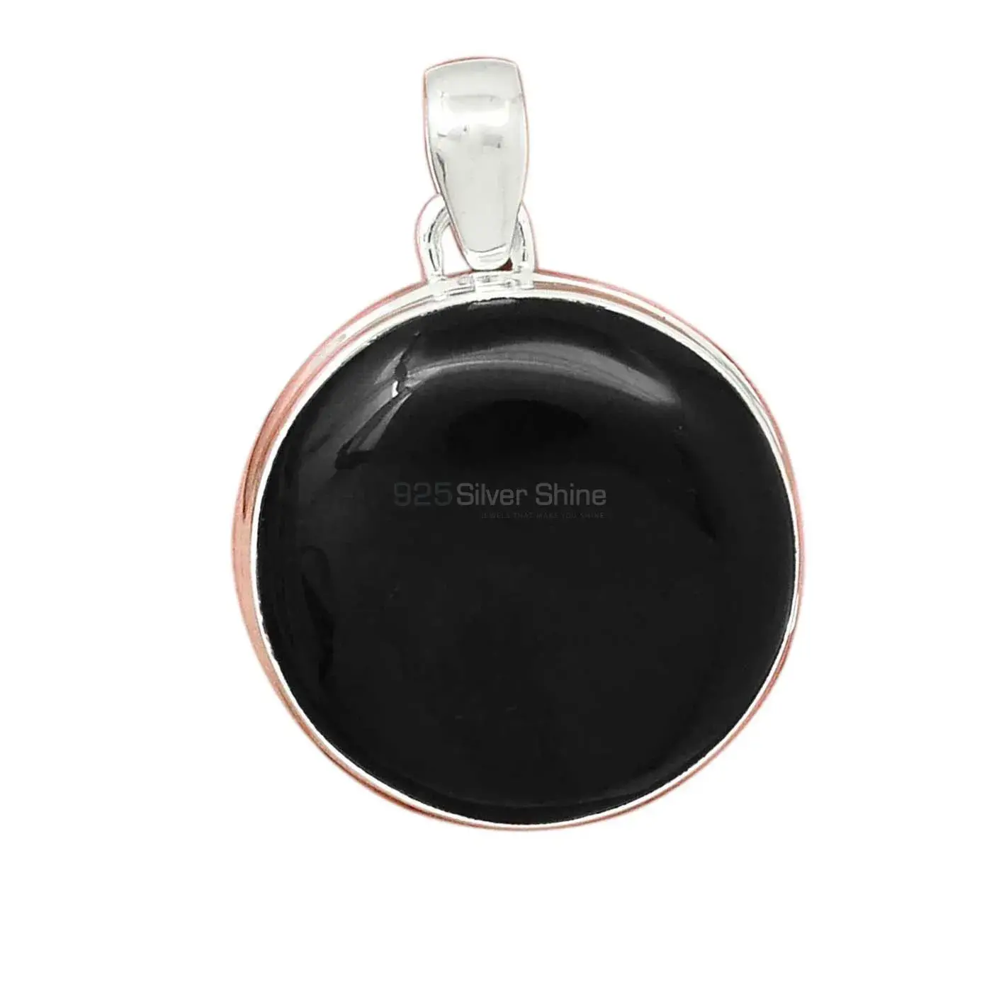 Top Quality 925 Fine Silver Pendants Suppliers In Black Onyx Gemstone Jewelry 925SP160_1