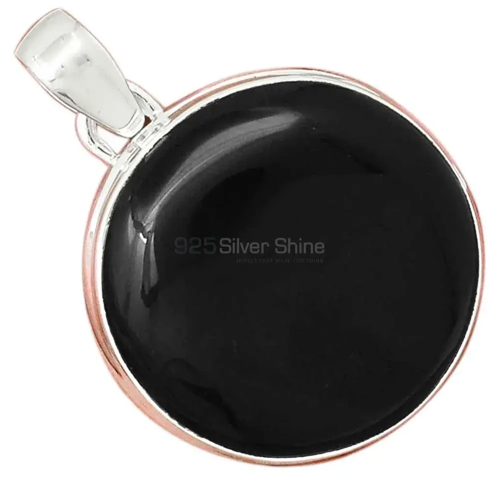 Top Quality 925 Fine Silver Pendants Suppliers In Black Onyx Gemstone Jewelry 925SP160_3