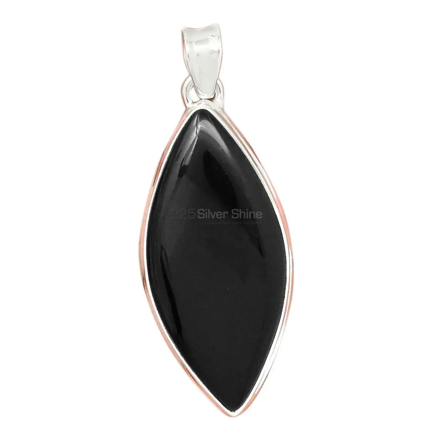 Top Quality 925 Fine Silver Pendants Suppliers In Black Onyx Gemstone Jewelry 925SP160_5