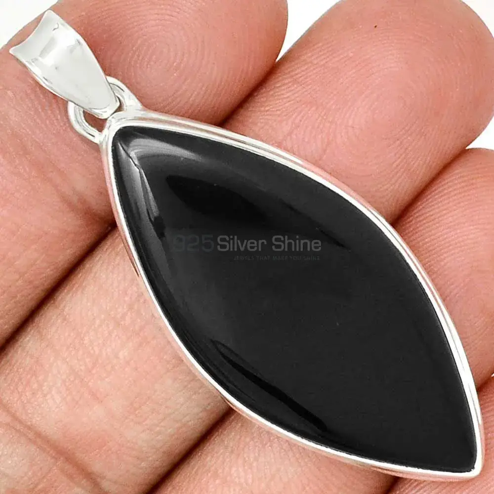 Top Quality 925 Fine Silver Pendants Suppliers In Black Onyx Gemstone Jewelry 925SP160_6
