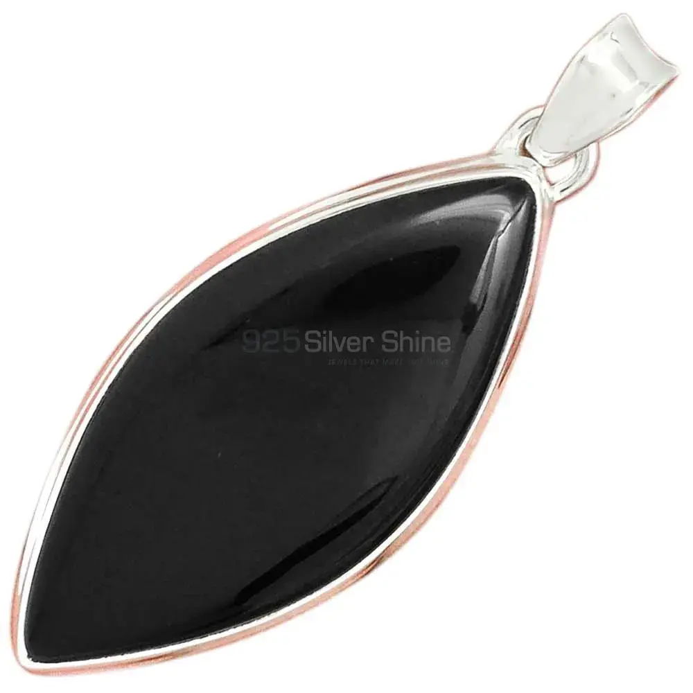 Top Quality 925 Fine Silver Pendants Suppliers In Black Onyx Gemstone Jewelry 925SP160_8