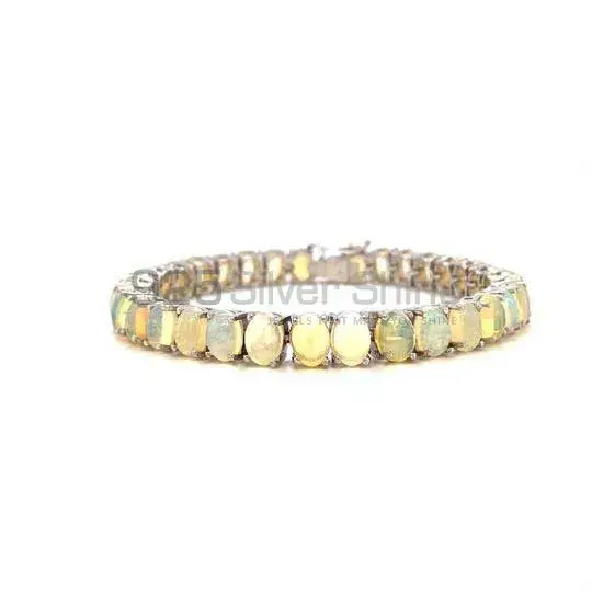 Top Quality 925 Fine Silver Tennis Bracelets Suppliers In Opal Gemstone Jewelry 925SB169
