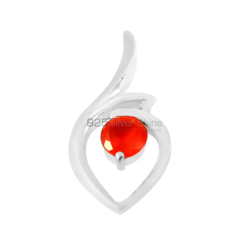 Top Quality 925 Solid Silver Pendants Exporters In Carnelian Gemstone Jewelry 925SP207-3_1