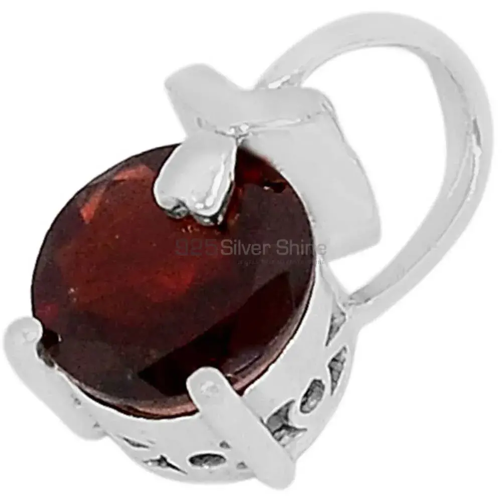 Top Quality 925 Solid Silver Pendants Exporters In Garnet Gemstone Jewelry 925SSP325-3