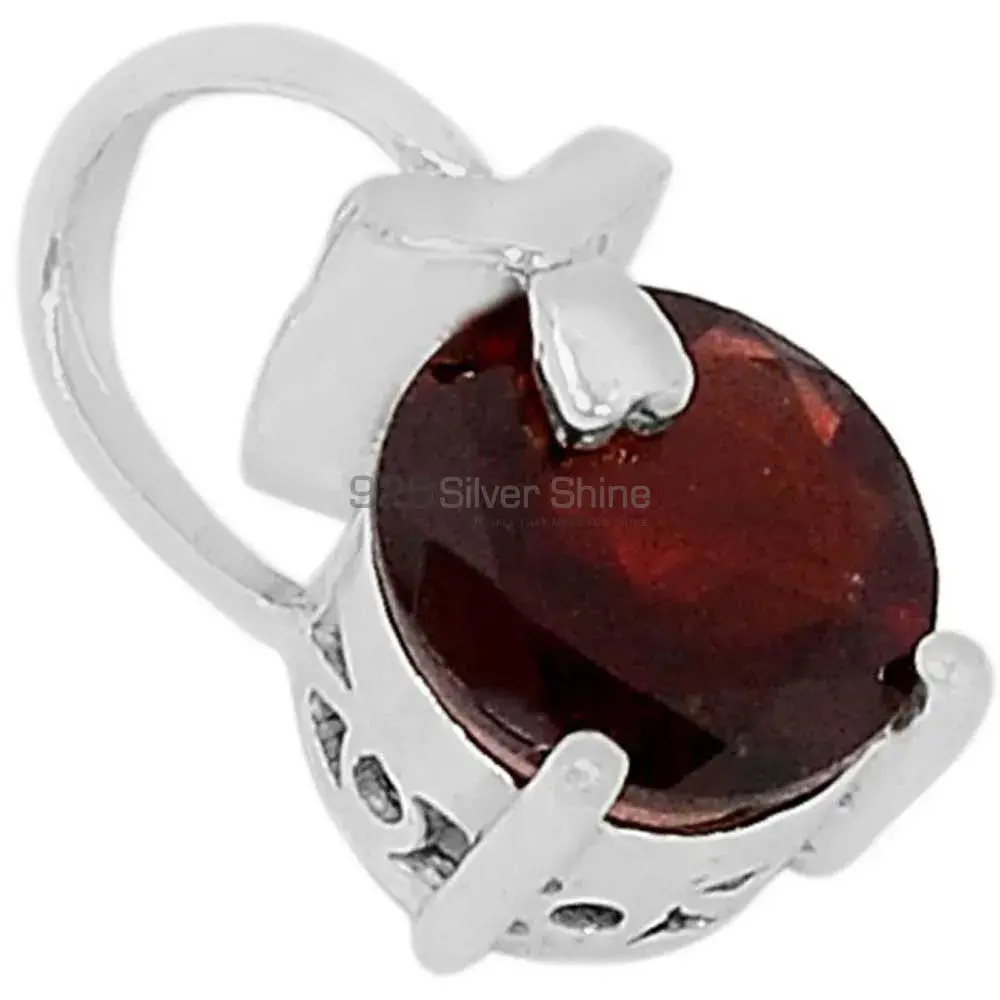 Top Quality 925 Solid Silver Pendants Exporters In Garnet Gemstone Jewelry 925SSP325-3_0