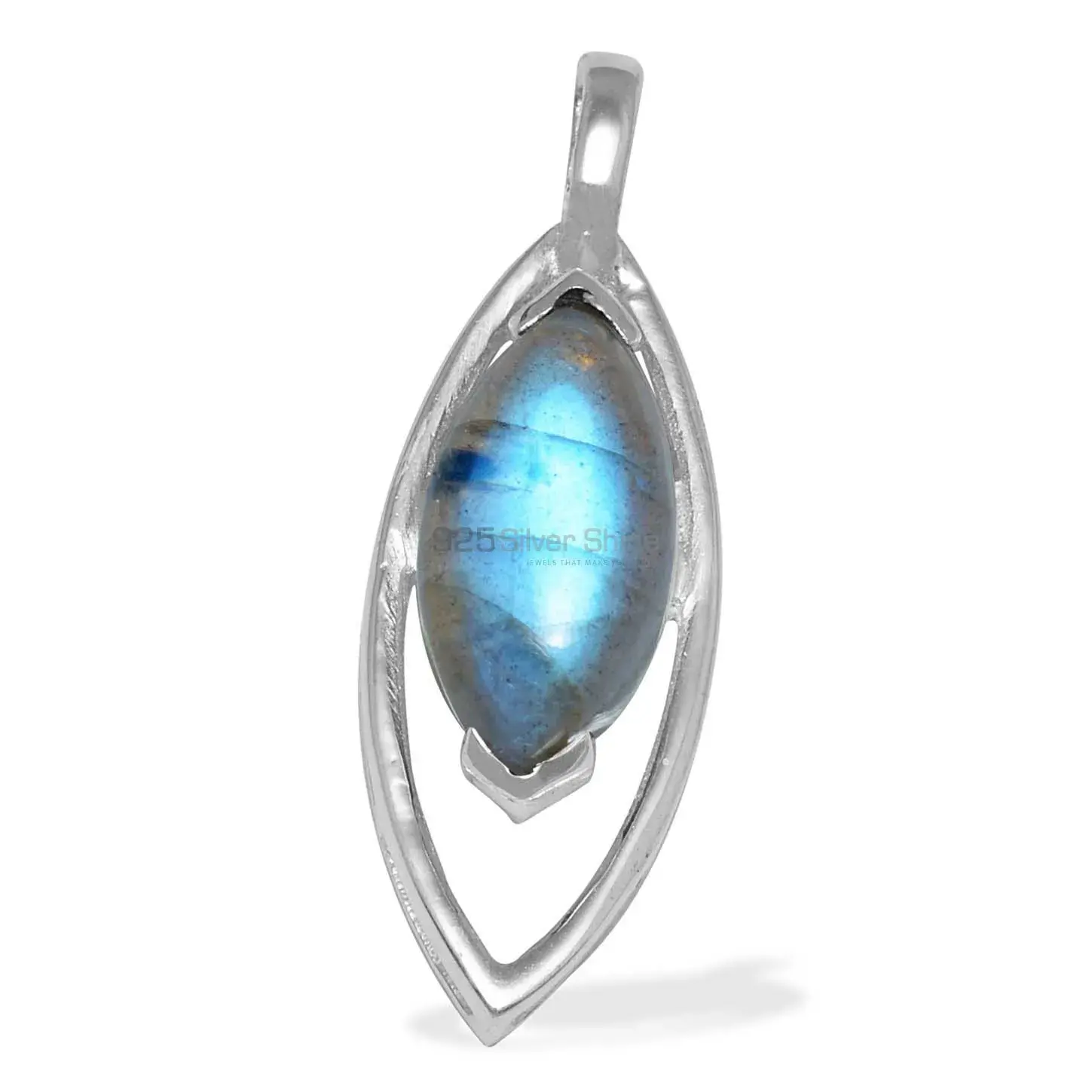 Top Quality 925 Solid Silver Pendants Exporters In Labradorite Gemstone Jewelry 925SP1479