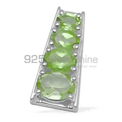 Top Quality 925 Solid Silver Pendants Exporters In Peridot Gemstone Jewelry 925SP1429
