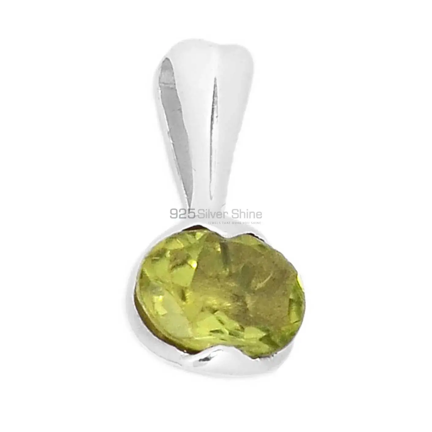 Top Quality 925 Solid Silver Pendants Exporters In Peridot Gemstone Jewelry 925SP279-2_1