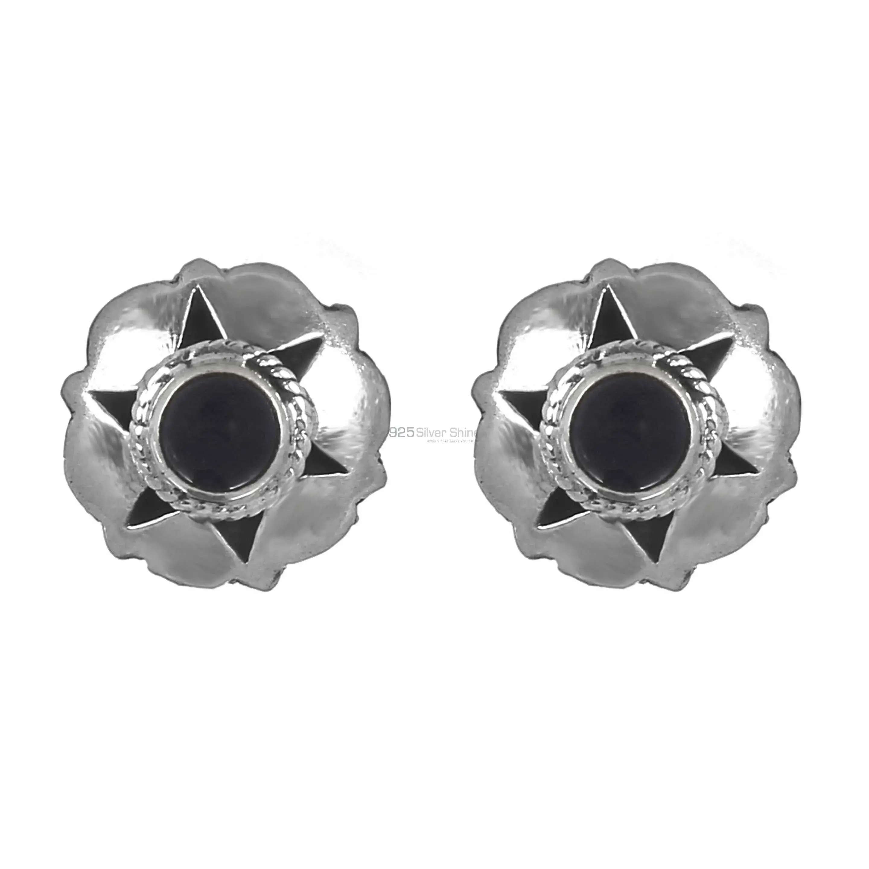 Top Quality 925 Sterling Silver Earrings In Black Onyx Gemstone Jewelry 925SE267