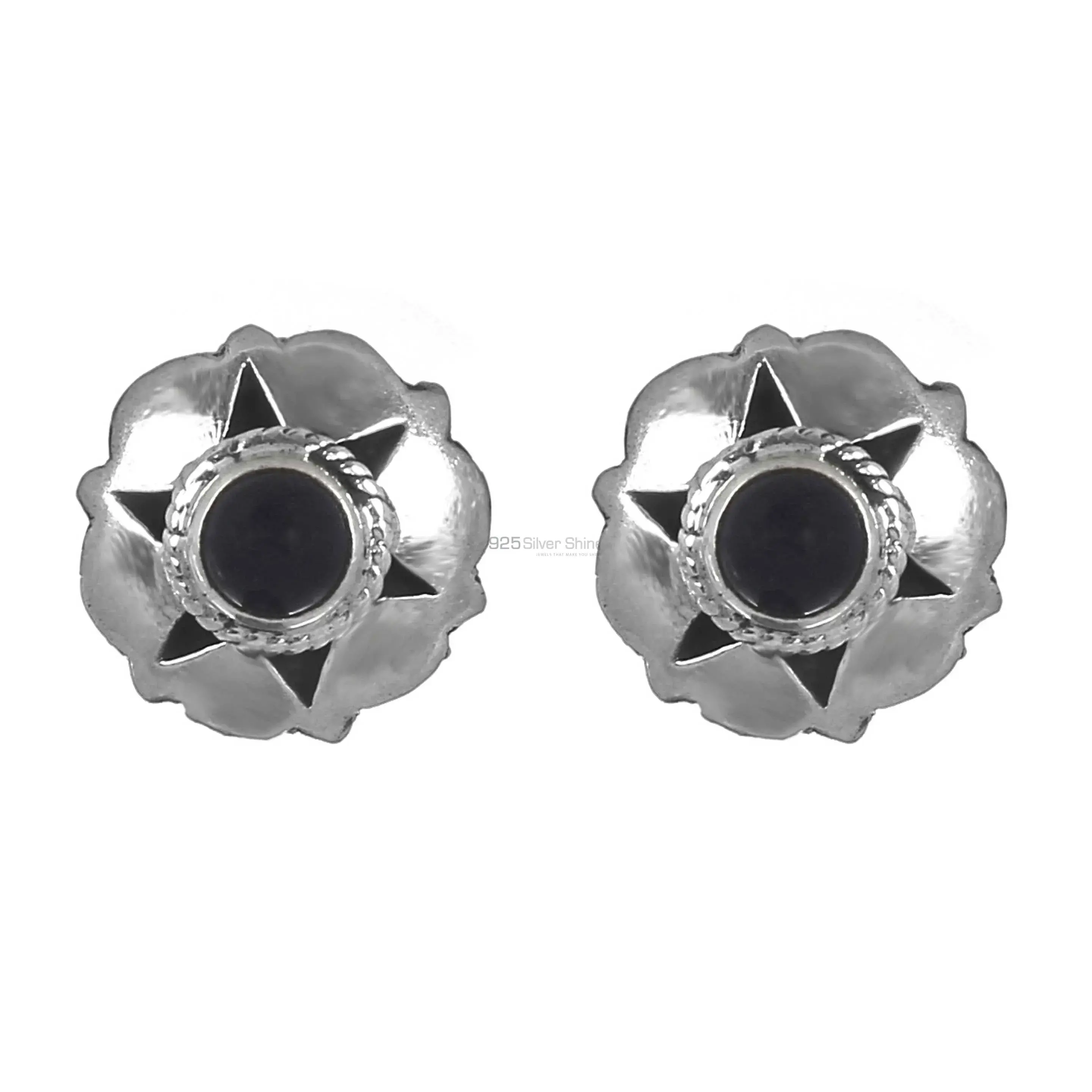 925 Sterling Silver Earrings In Black Onyx Gemstone Jewelry 925SE267