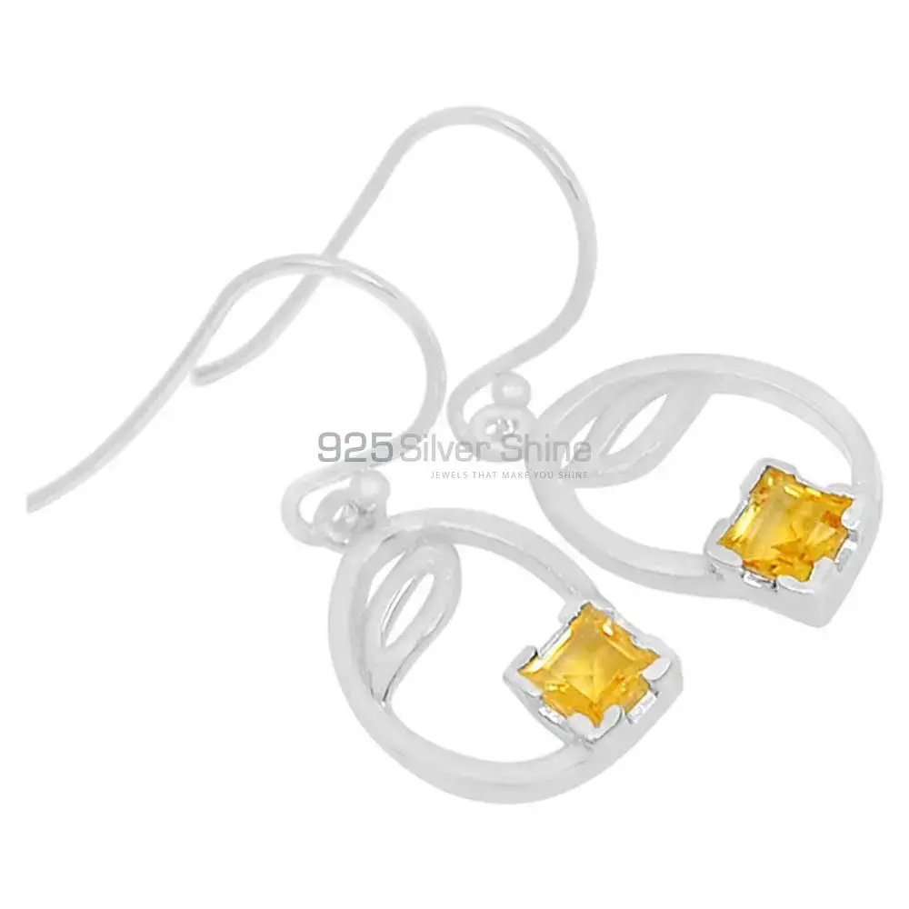 Top Quality 925 Sterling Silver Earrings In Citrine Gemstone Jewelry 925SE583