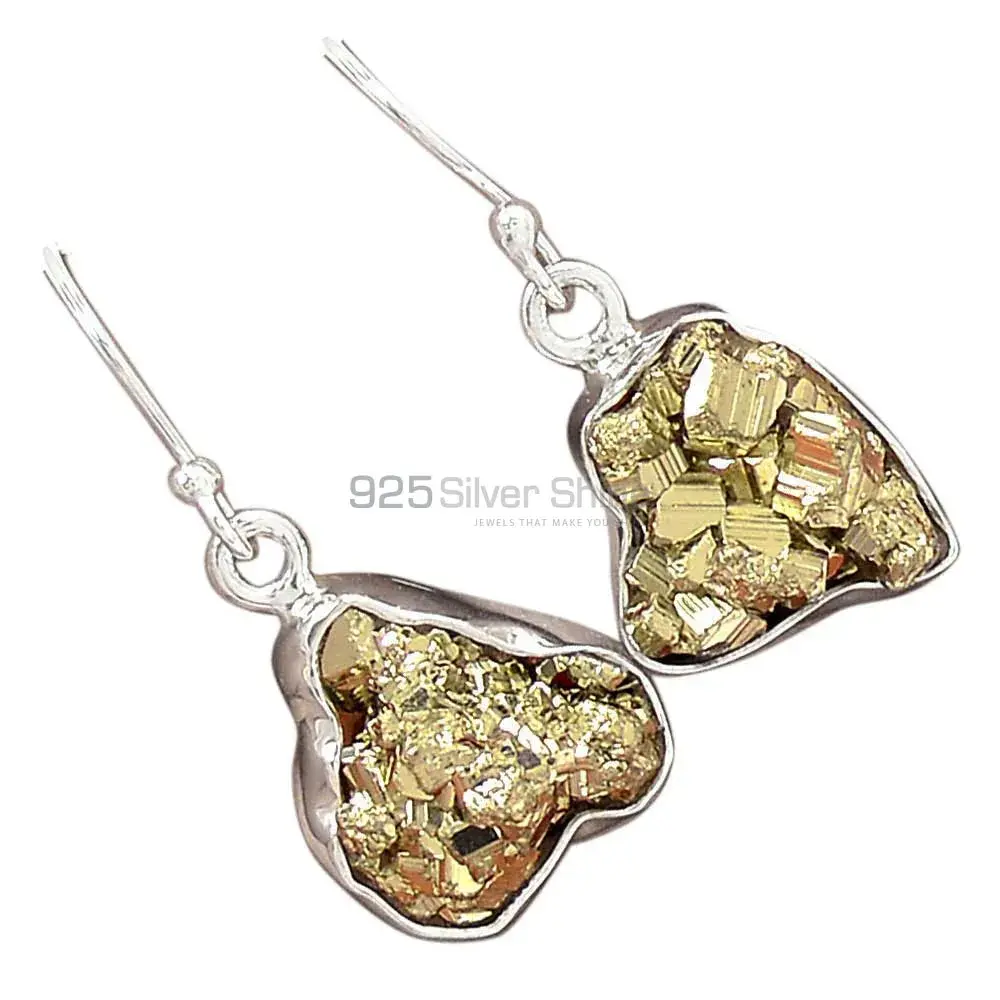 Top Quality 925 Sterling Silver Earrings In Druzy Gemstone Jewelry 925SE2377_1