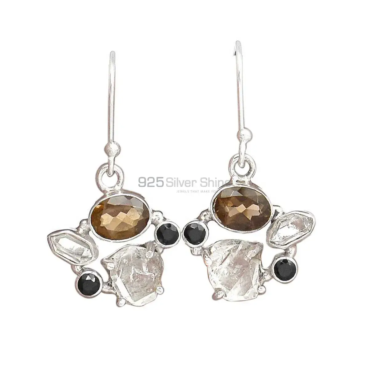 925 Sterling Silver Earrings In Multi Gemstone Jewelry 925SE2061_0