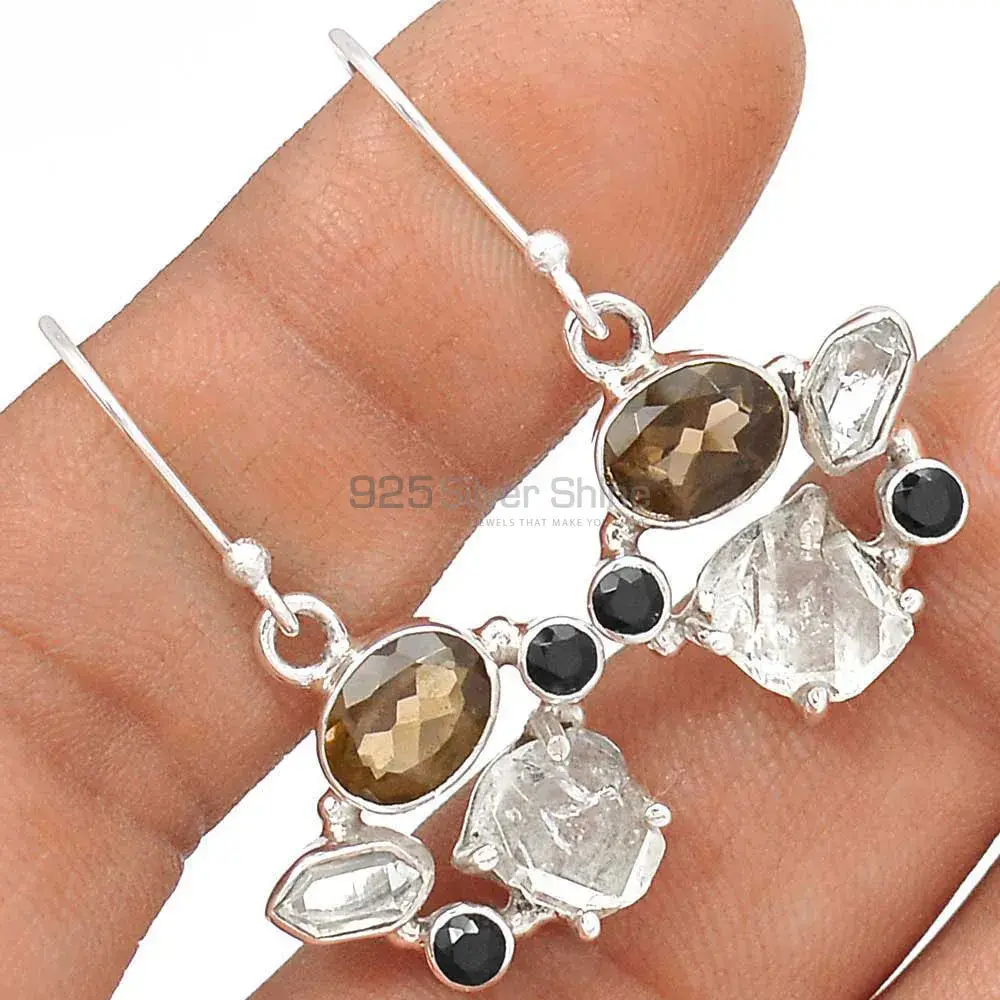 Top Quality 925 Sterling Silver Earrings In Multi Gemstone Jewelry 925SE2061_0
