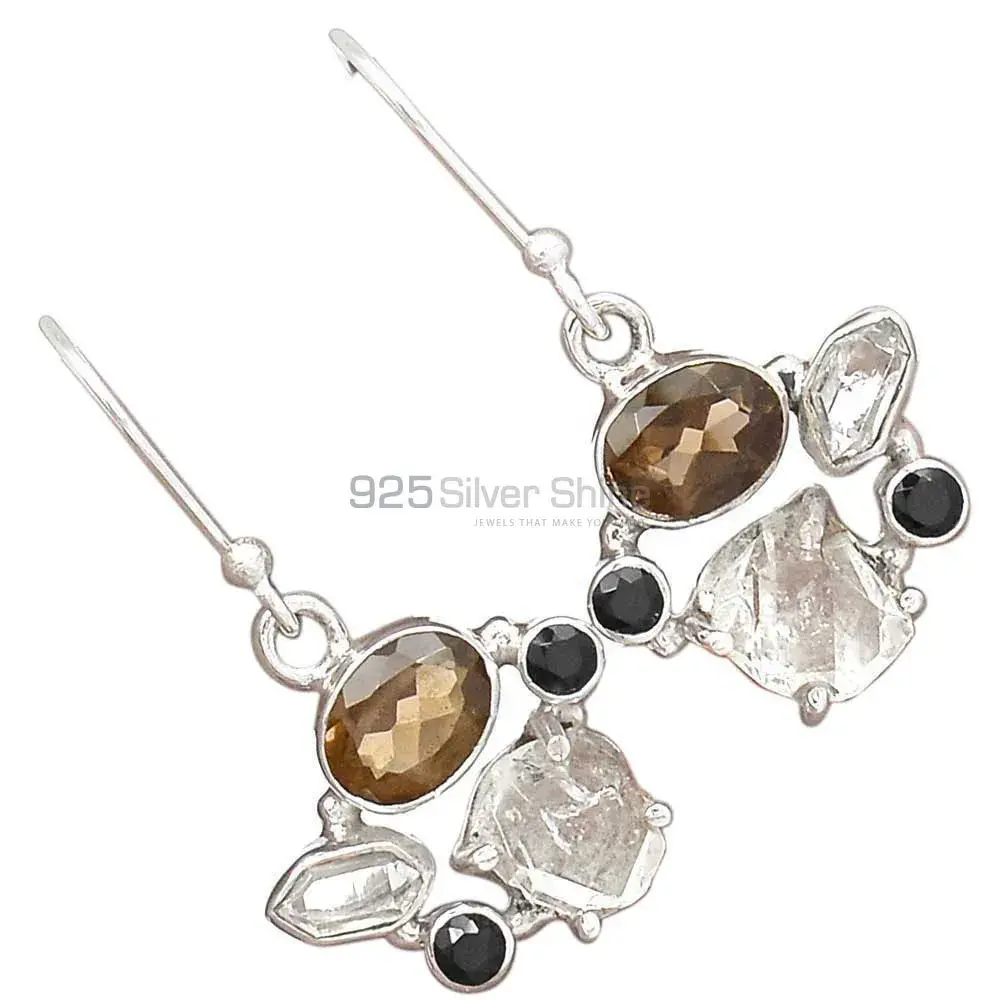 Top Quality 925 Sterling Silver Earrings In Multi Gemstone Jewelry 925SE2061_1
