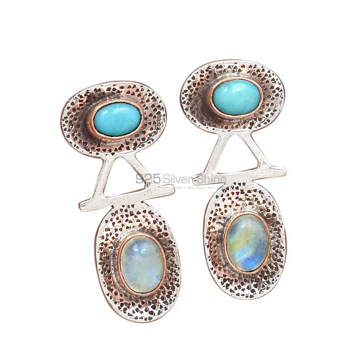Top Quality 925 Sterling Silver Earrings In Multi Gemstone Jewelry 925SE2140