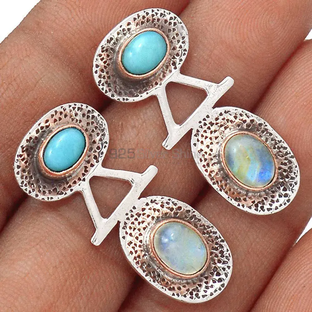 Top Quality 925 Sterling Silver Earrings In Multi Gemstone Jewelry 925SE2140_0