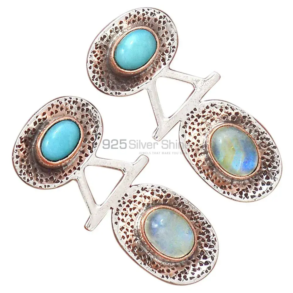 Top Quality 925 Sterling Silver Earrings In Multi Gemstone Jewelry 925SE2140_1