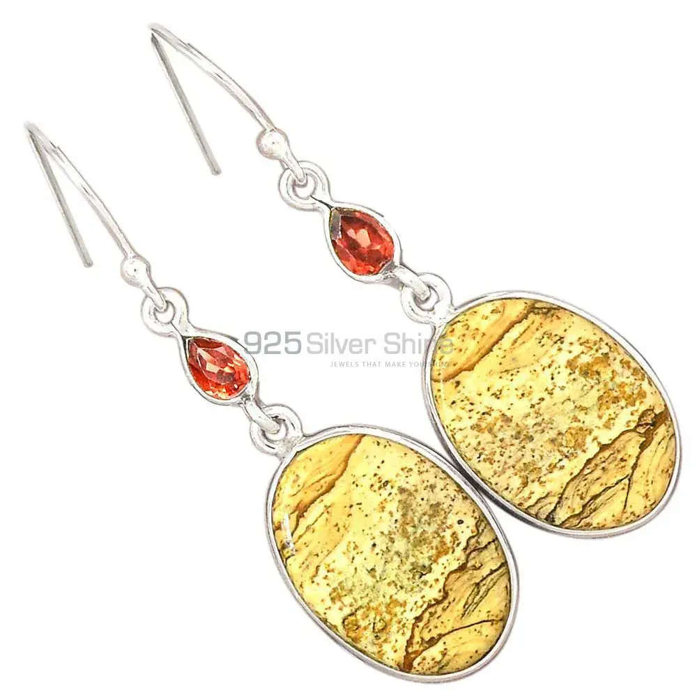 Top Quality 925 Sterling Silver Earrings In Multi Gemstone Jewelry 925SE2853_4