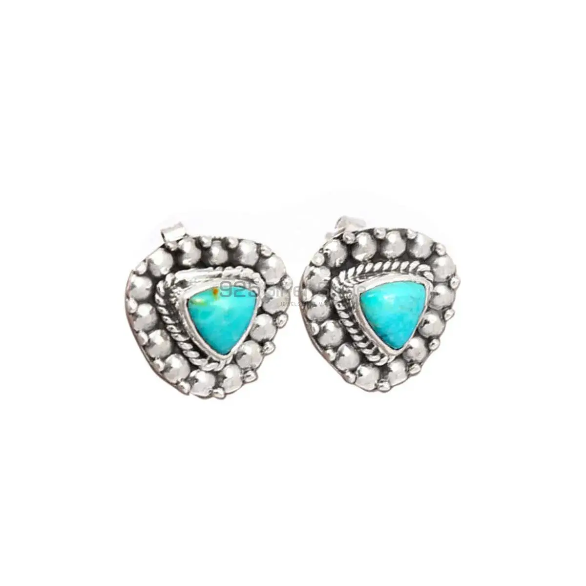 925 Sterling Silver Earrings In Turquoise Gemstone Jewelry 925SE2687_0