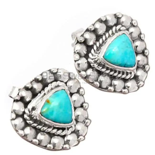 Top Quality 925 Sterling Silver Earrings In Turquoise Gemstone Jewelry 925SE2687_0