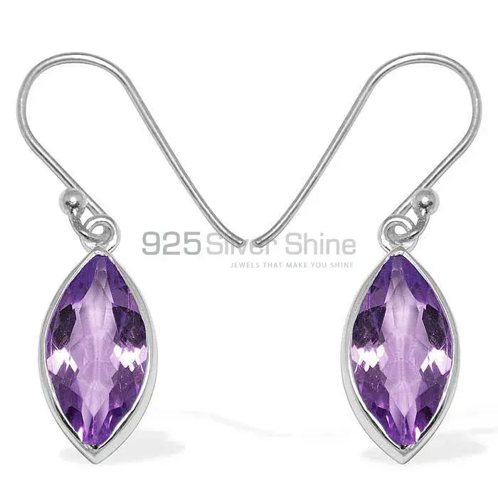 Top Quality 925 Sterling Silver Handmade Earrings In Amethyst Gemstone Jewelry 925SE1139