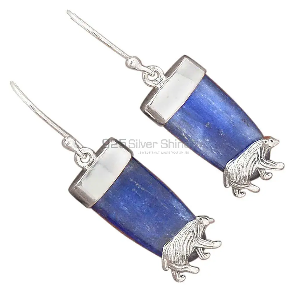 925 Sterling Silver Handmade Earrings In Kyanite Gemstone Jewelry 925SE2777_1