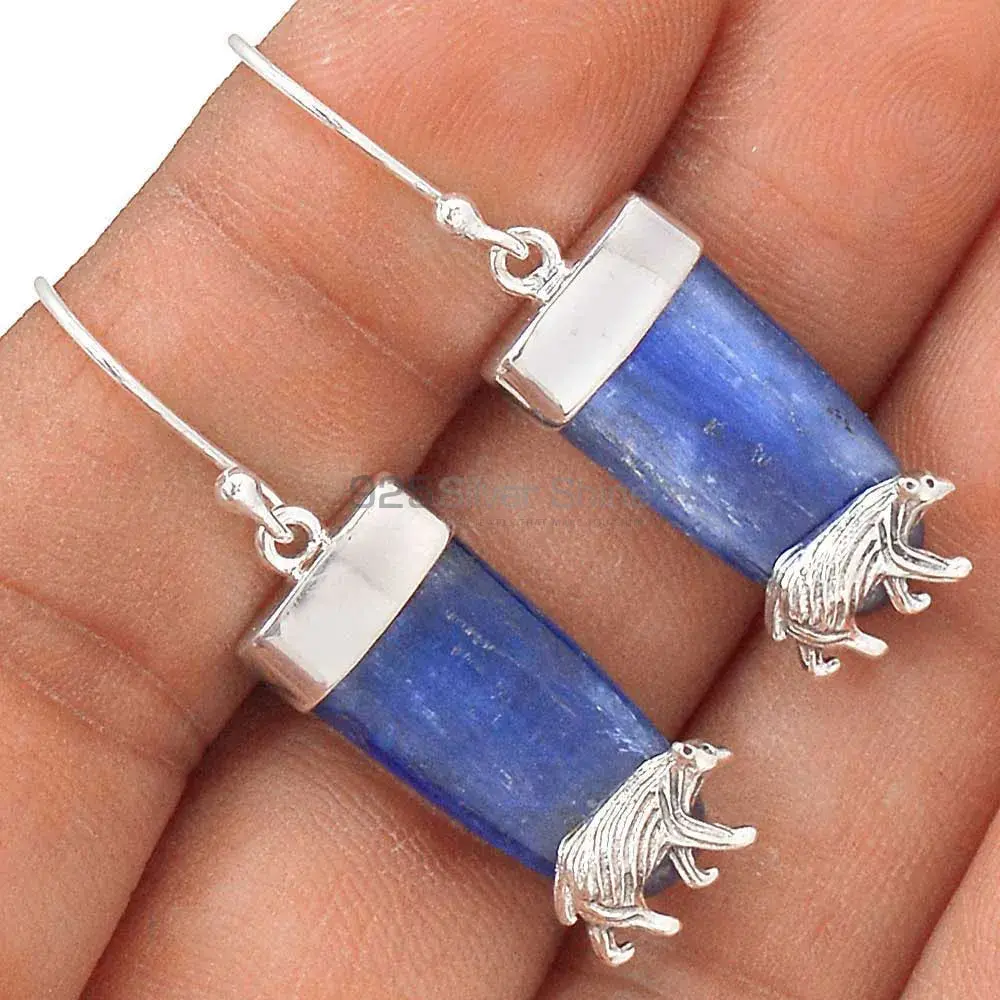 925 Sterling Silver Handmade Earrings In Kyanite Gemstone Jewelry 925SE2777_2