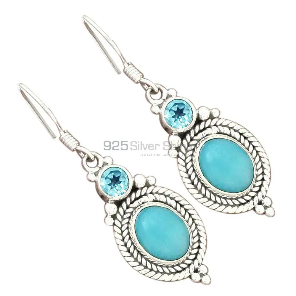 Top Quality 925 Sterling Silver Handmade Earrings In Multi Gemstone Jewelry 925SE2690_0