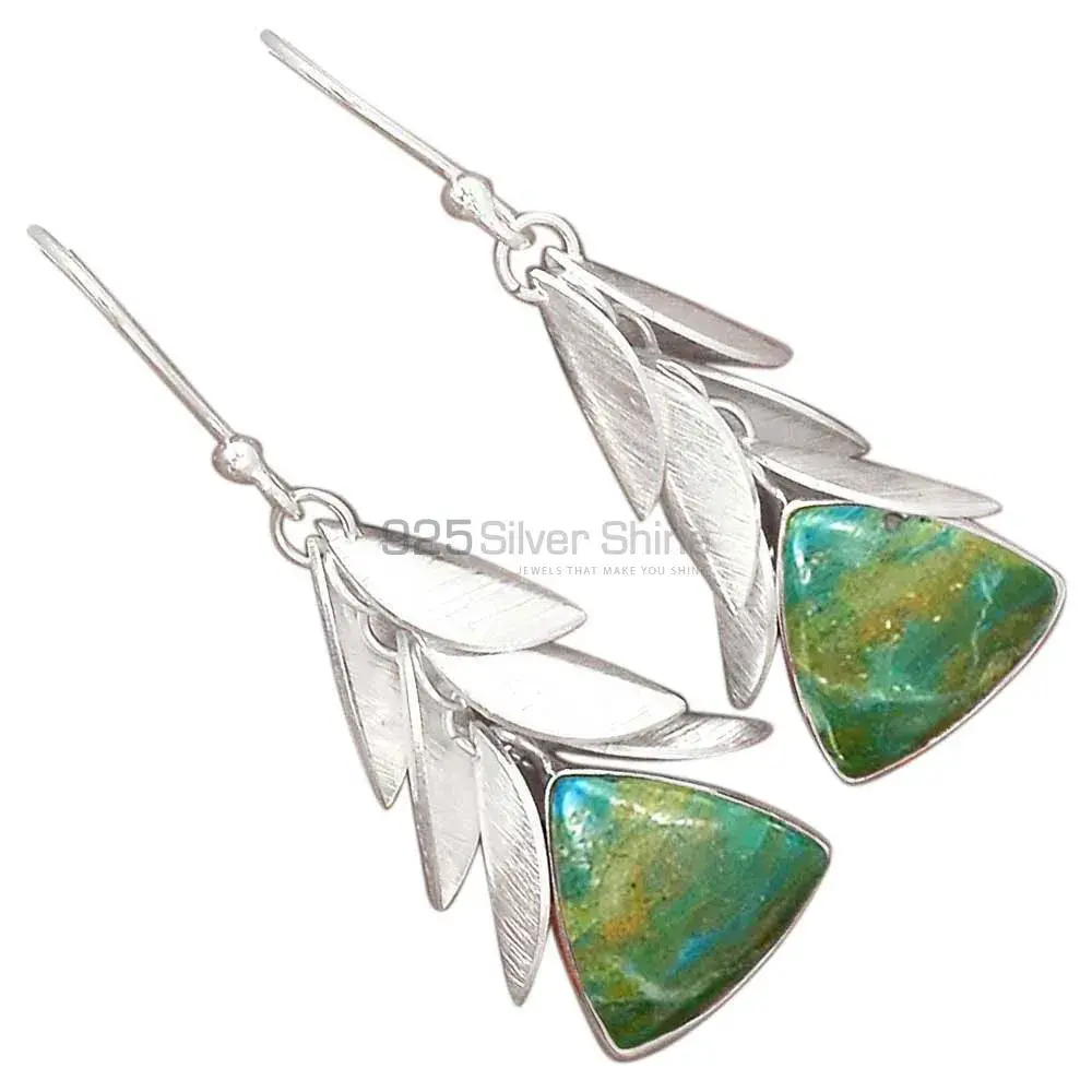 925 Sterling Silver Handmade Earrings In Ruby Zoisite Gemstone Jewelry 925SE3014_0