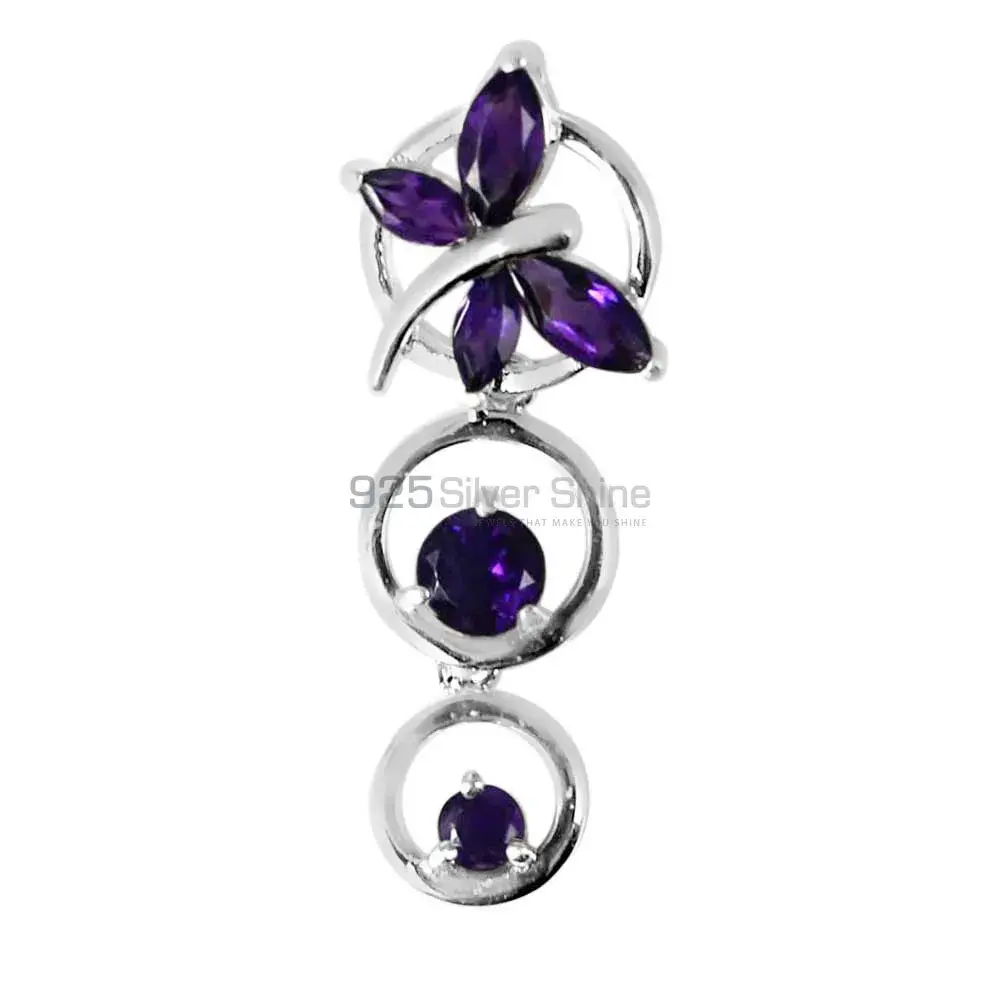 Top Quality 925 Sterling Silver Handmade Pendants In Amethyst Gemstone Jewelry 925SP240-2_0