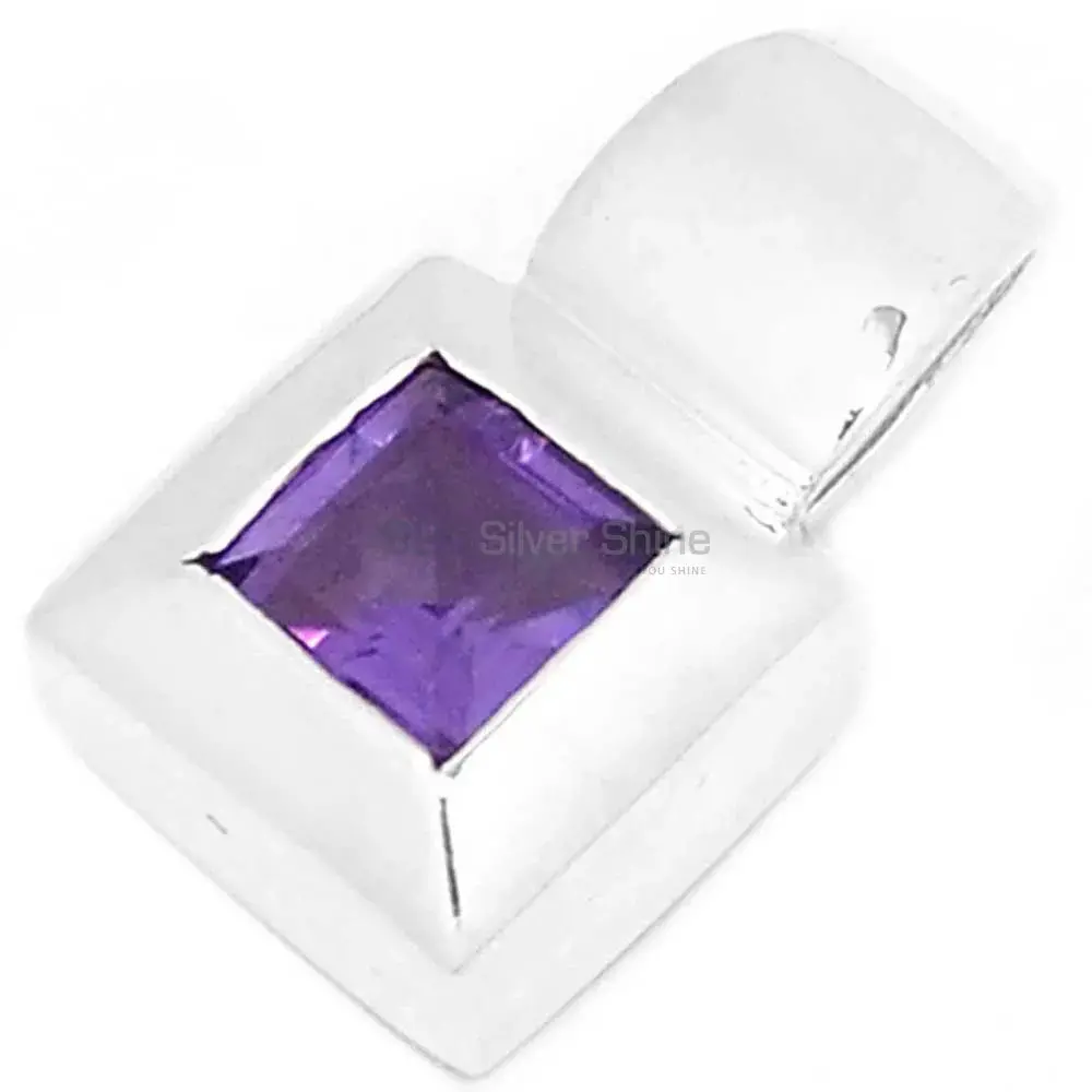 925 Sterling Silver Handmade Pendants In Amethyst Gemstone Jewelry 925SP272-1_1