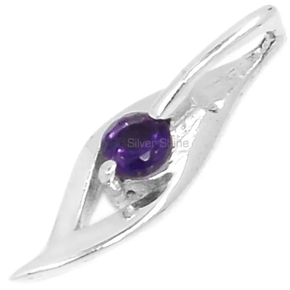 925 Sterling Silver Handmade Pendants In Amethyst Gemstone Jewelry 925SP280-6_0