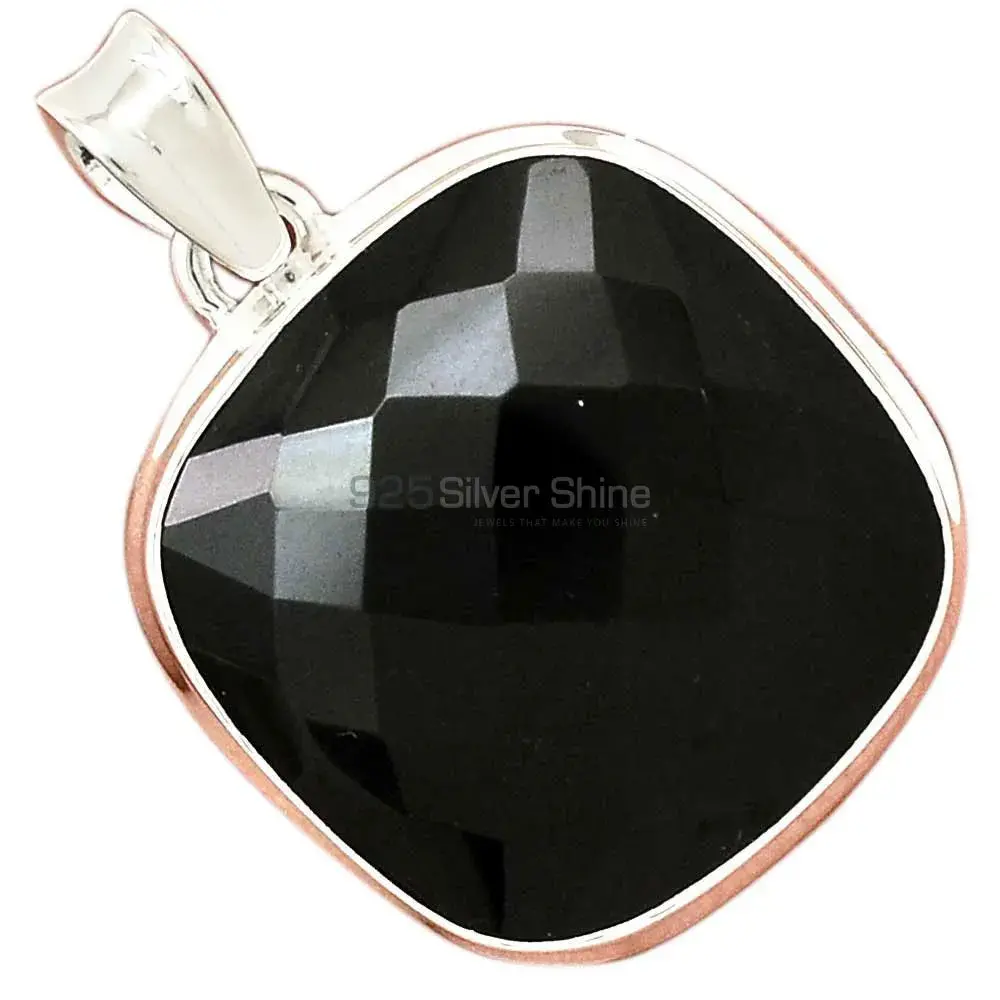 925 Sterling Silver Handmade Pendants In Black Onyx Gemstone Jewelry 925SP161_0
