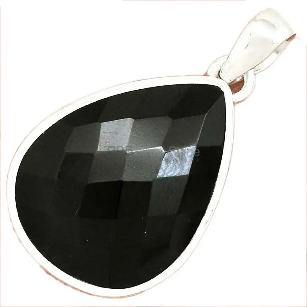 925 Sterling Silver Handmade Pendants In Black Onyx Gemstone Jewelry 925SP161_1